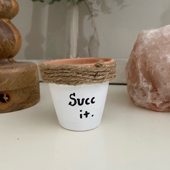 ☀️3/$20 Succ it pun mini flower pot - Picture 2 of 2